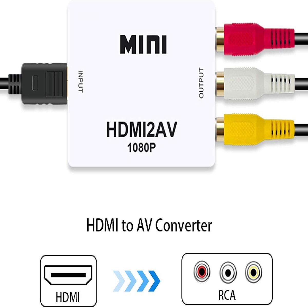 HDTV to AV/RCA Adapter Converter 1080P