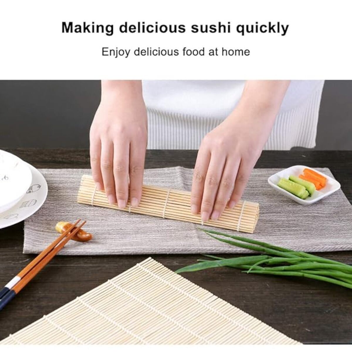 Japanese Bamboo Sushi Mat Rolling Maker