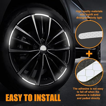 20 pcs Tire Rim Reflective Stickers