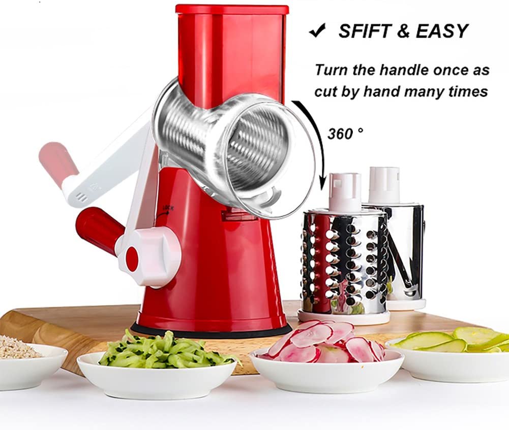 3-in-1 Vegetable Shredder-Red