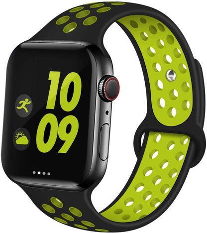 Smart Watch Silicon Band 38 MM / 42 MM-Black &amp;amp; Yellow-42mm
