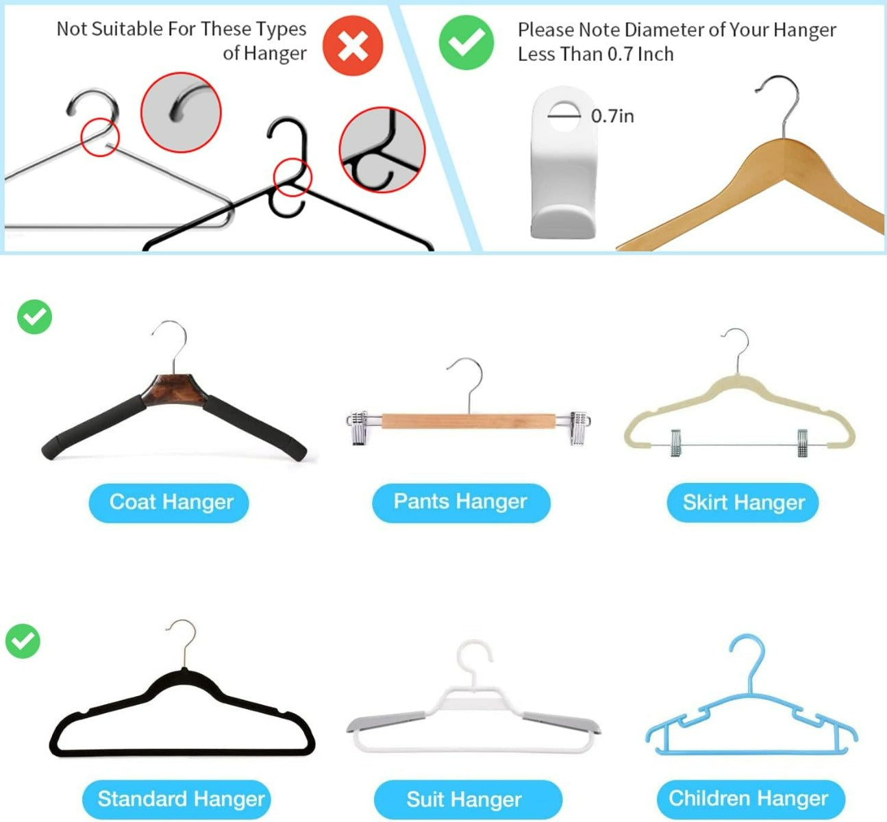 60pcs Clothes Hanger Connector Hooks