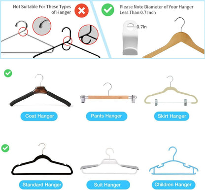 60pcs Clothes Hanger Connector Hooks
