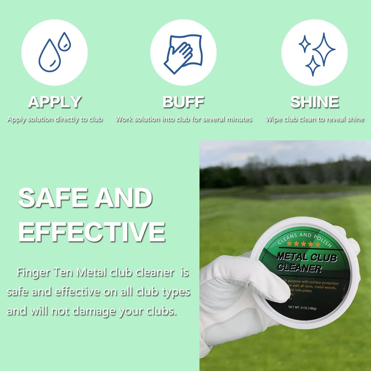 Golf Club Cleaning Buffing Paste Set
