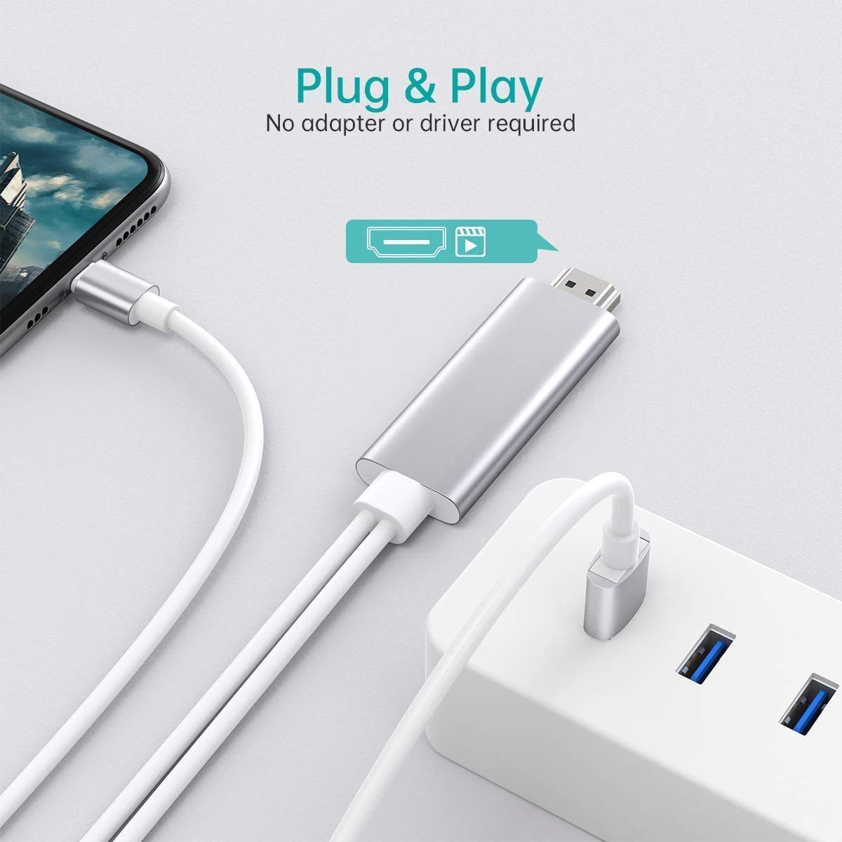 Mobile phone to HDTV Cable Adapter