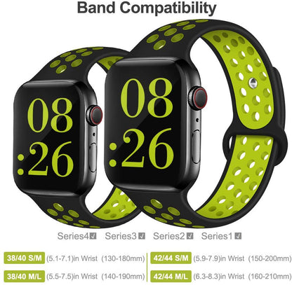 Smart Watch Silicon Band 38 MM / 42 MM-Black &amp;amp; Yellow-42mm