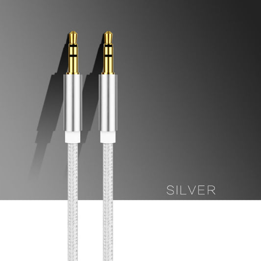 3.5mm braided AUX Cable-Silver