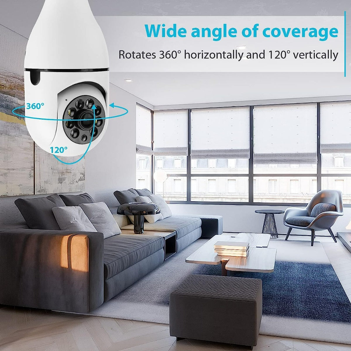 1080P Wireless Wi-Fi Light Bulb Security Camera