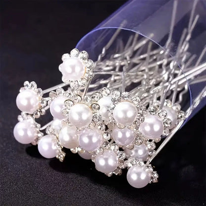 20pcs Elegant Bridal Hair Pins with Pearls