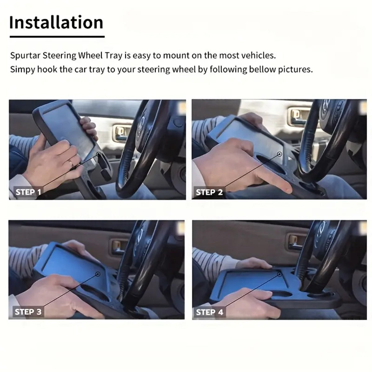 Multifunctional Car Steering Wheel Table Tray