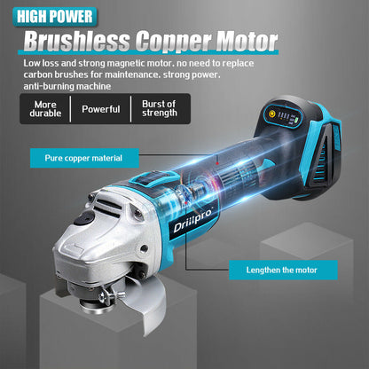 21V Brushless Cordless Angle Grinder