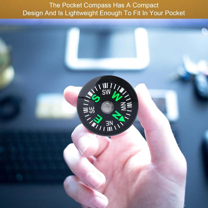 Lightweight Pocket Oil Filled Button Compass