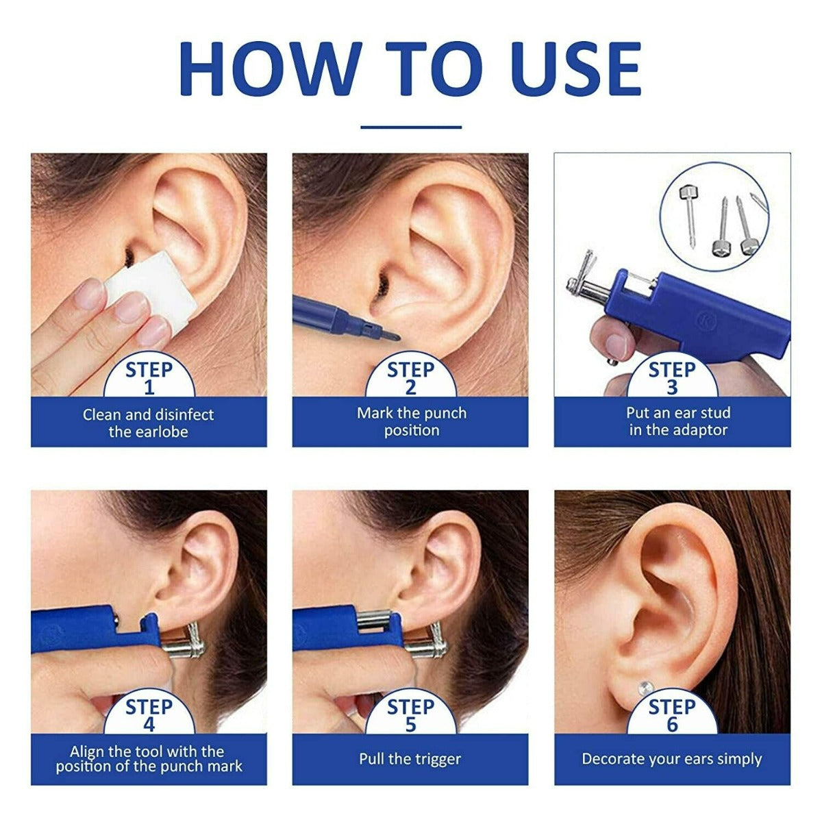 Ear Piercing Gun Kit Tool Set
