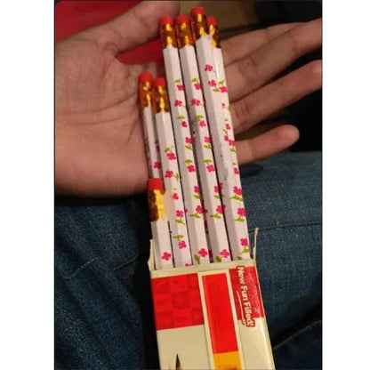 Flora Classic Dark Smooth Pencils with Free Sharpener and Scale