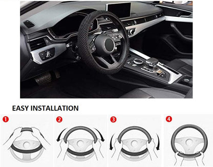 Leather Steering Wheel Cover