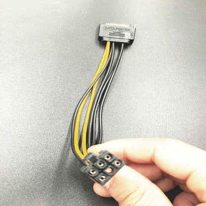 15pin SATA Power to 6pin PCIe PCI-e PCI Express Adapter Cable