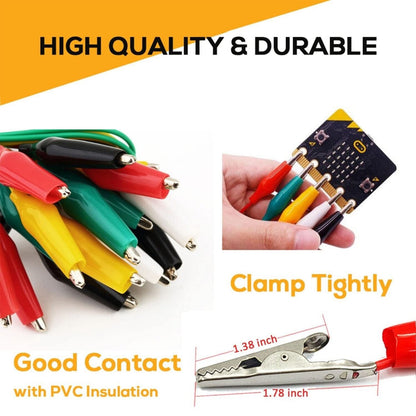10pcs Alligator Clips Electrical DIY Test Leads