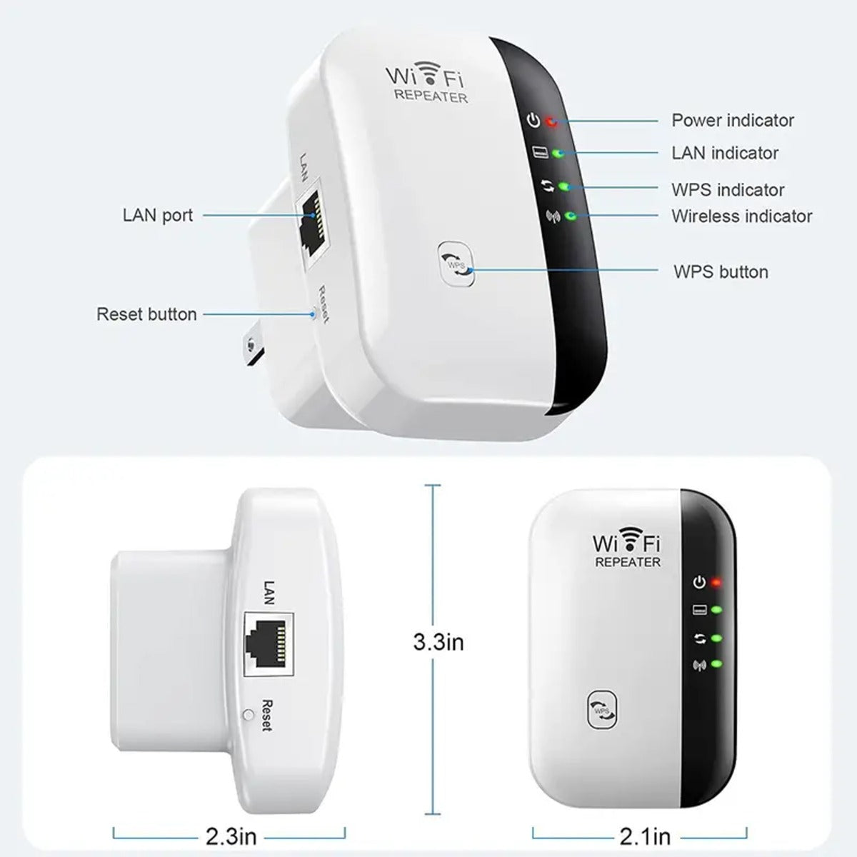 2.4G WiFi Range Extender 300Mbps Wireless Repeater