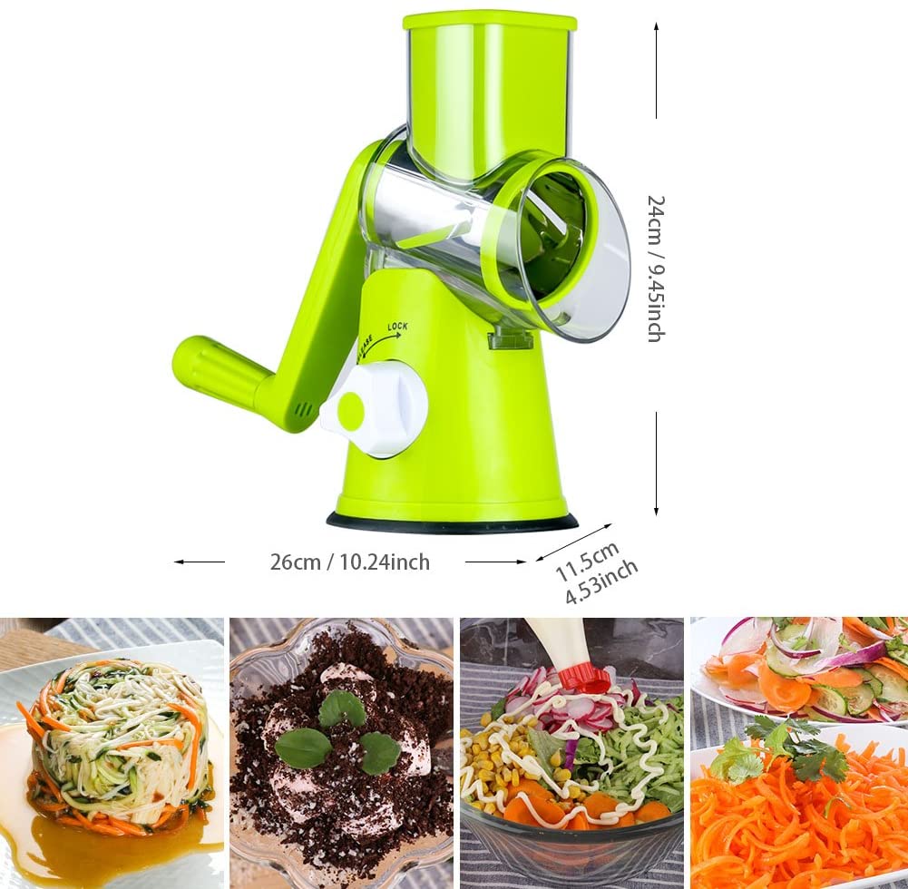 3-in-1 Vegetable Shredder-Green