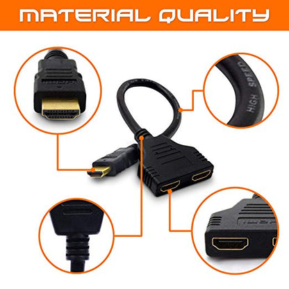 HDTV Splitter Cable 1.4 Version, 1 Male to 2 Female