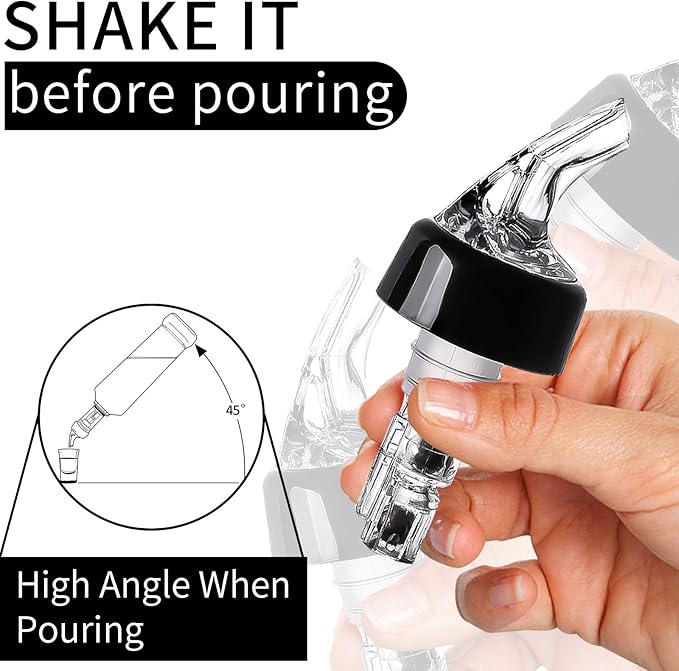6pcs Wine Pourers with Flip Top