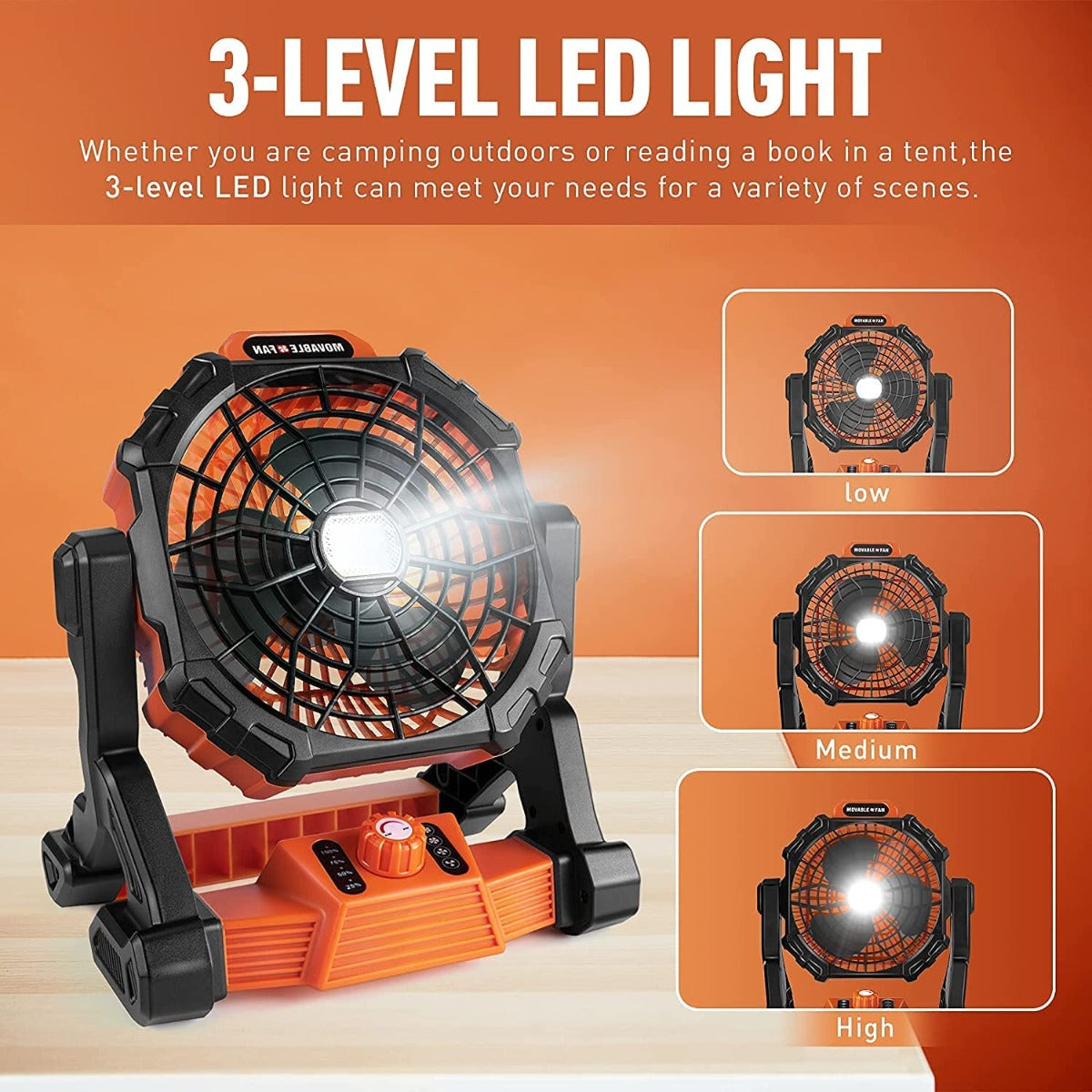 Rechargeable Fan with Light