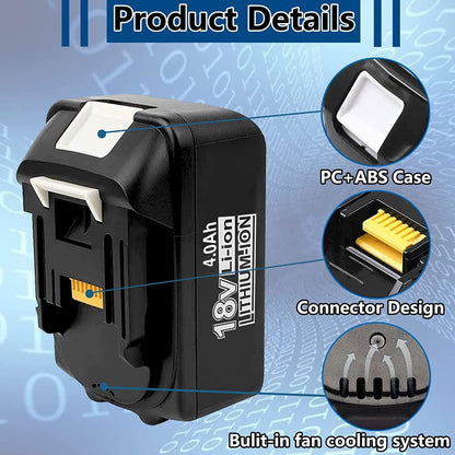 18V 4.0Ah Li-ion Replacement battery