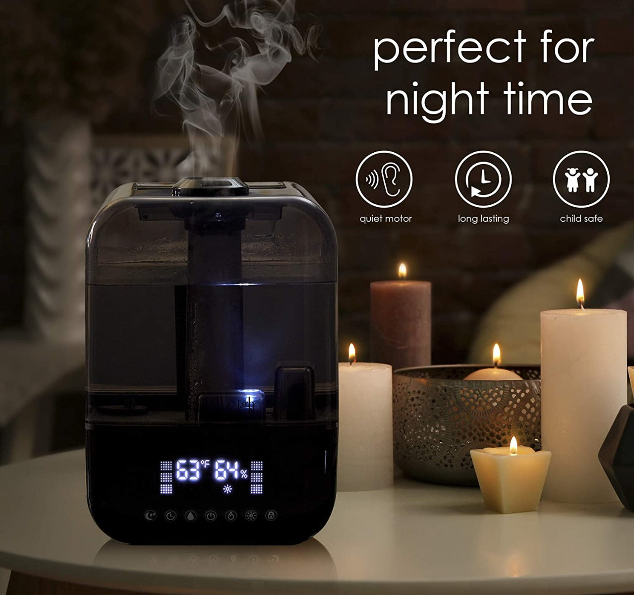 Ultrasonic Mist Air Humidifier with Remote