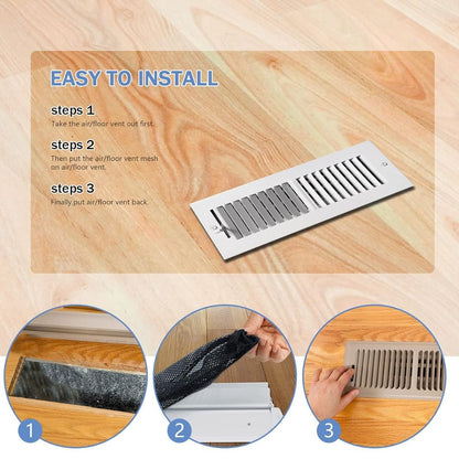 2 Pcs Floor Register Vent Cover Filter Net