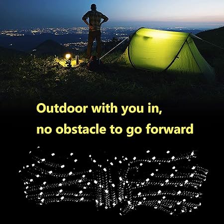 6pcs Reflective Camping Rope With Adjustment Rope