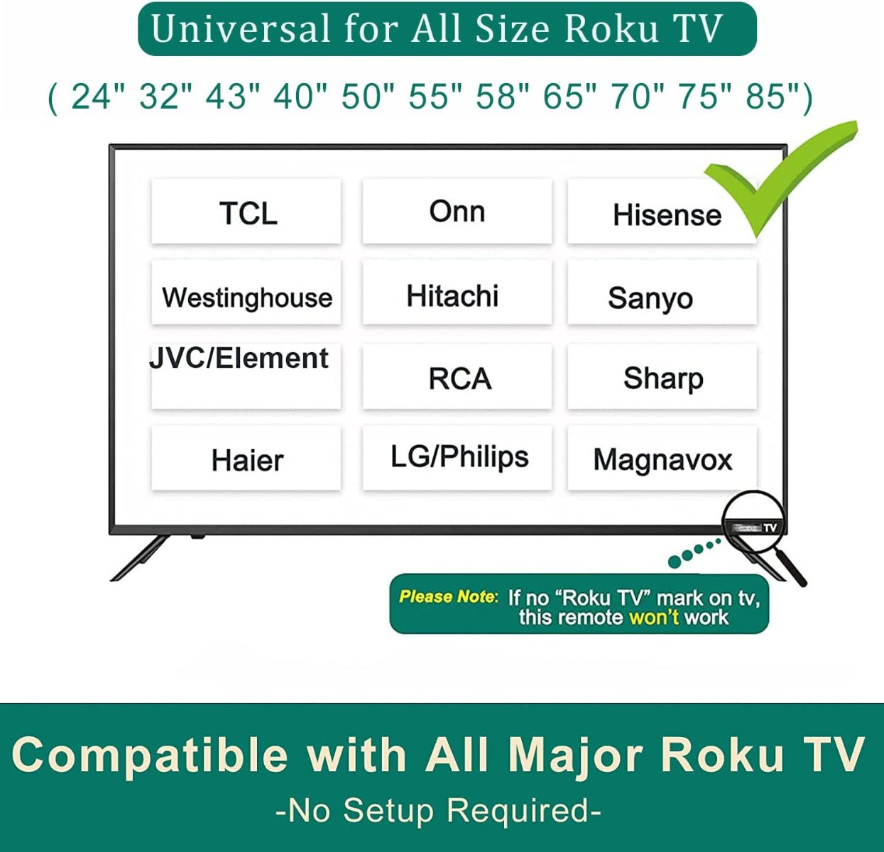 Replacement TV Remote