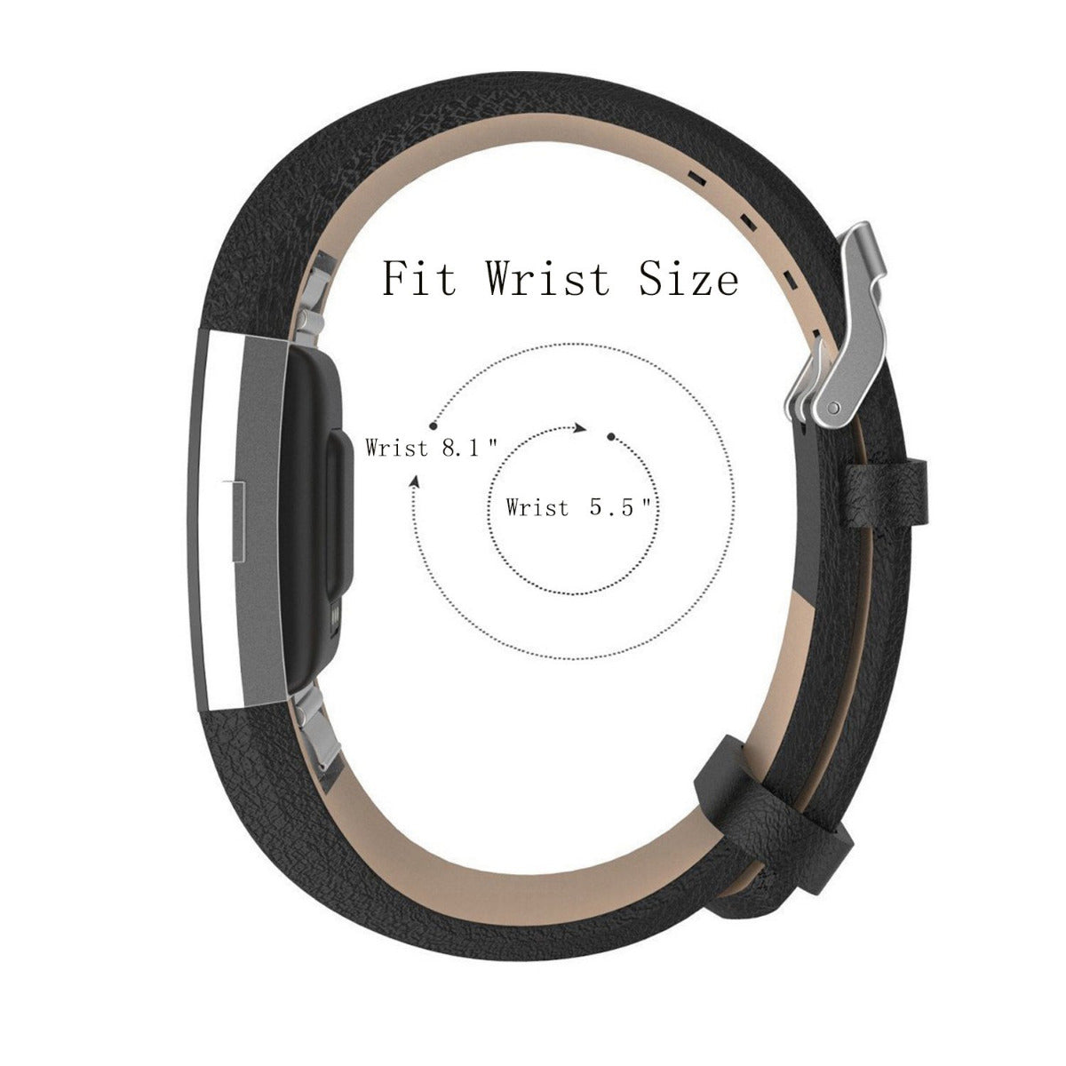 Leather band For Fitness Tracker -Brown