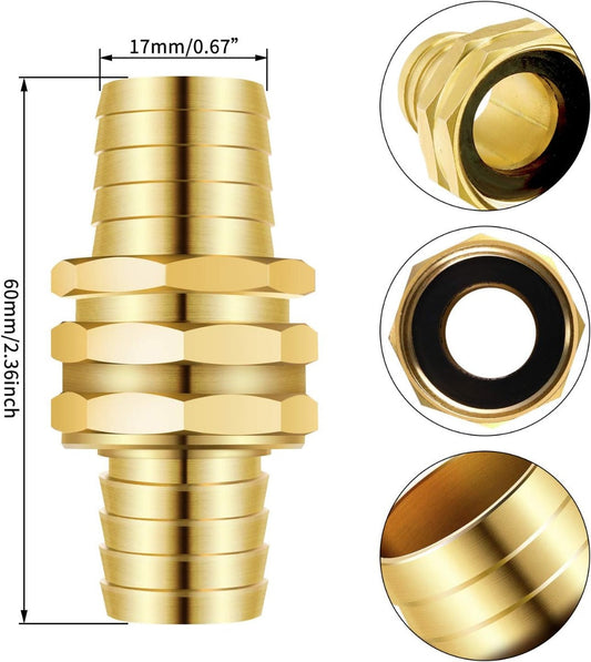 Garden Hose Repair Connector With Clamps