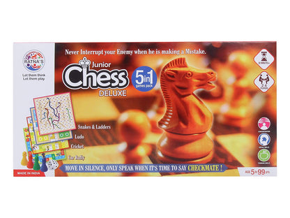 5 in 1 Chess Junior Deluxe Board Game for Kids