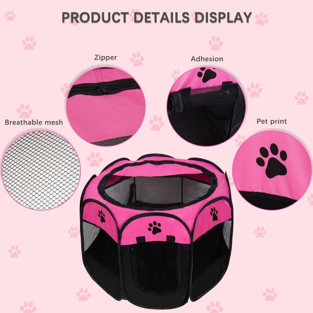 Pet Play Tent Kennel Pink - (Small)