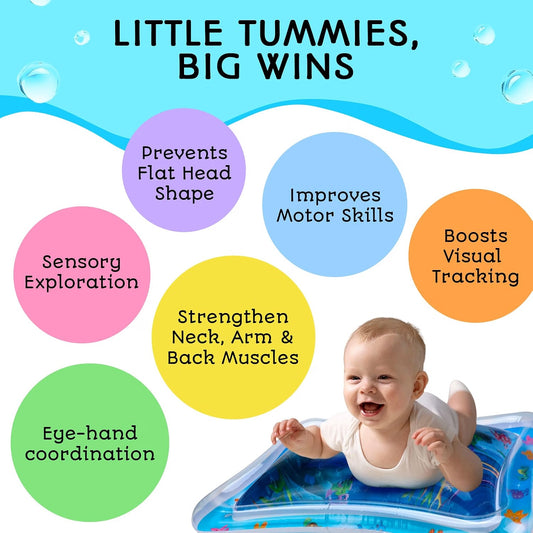 Baby Tummy Water Mat-Blue