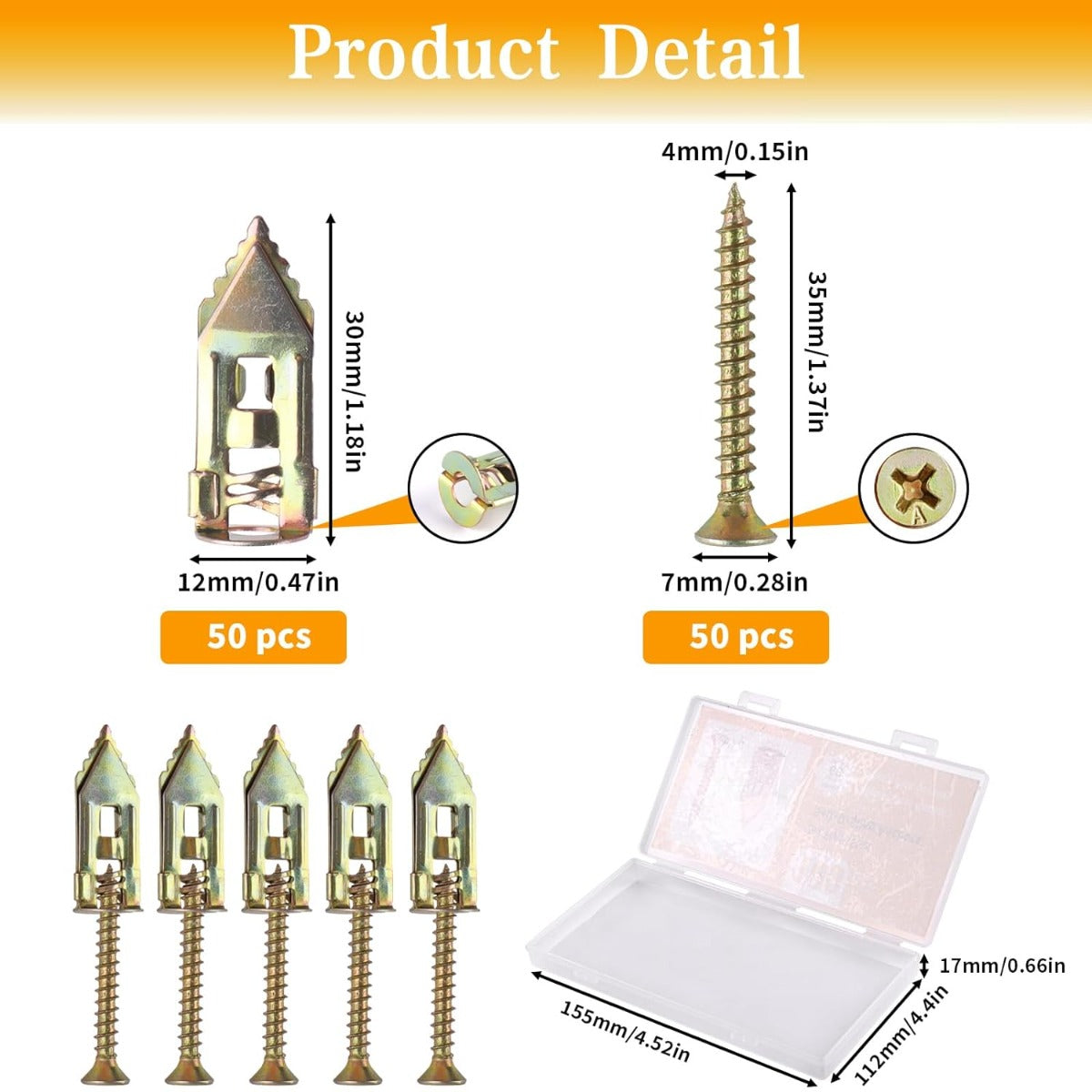 Drywall Self Drilling Anchor Kit
