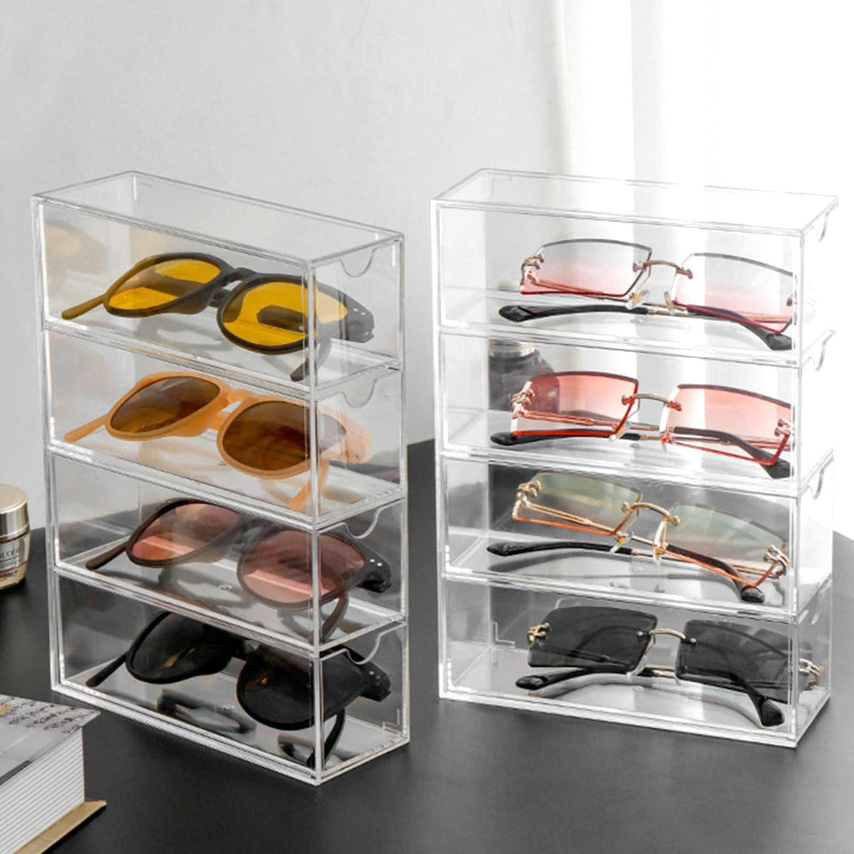 1Pcs Multi-Layer Sunglasses Organizer Rack Plastic storage