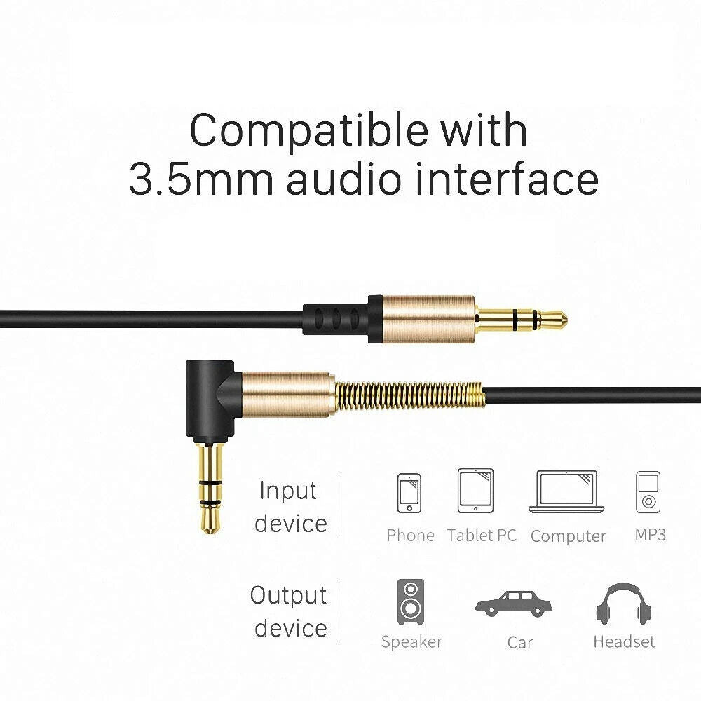 3.5mm AUX Cable Car Audio Stereo Headphone Jack Cord