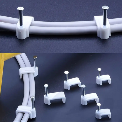 100 Cable Wire Clips, 7mm