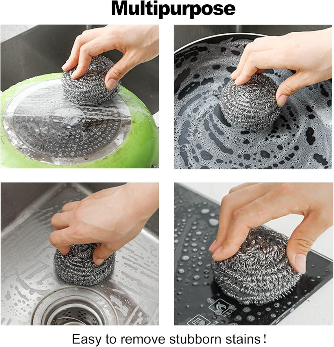 6pcs Stainless Steel Sponges