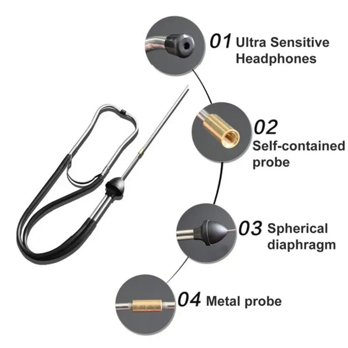 Automotive Engine Diagnostic Tool Mechanic's Stethoscope
