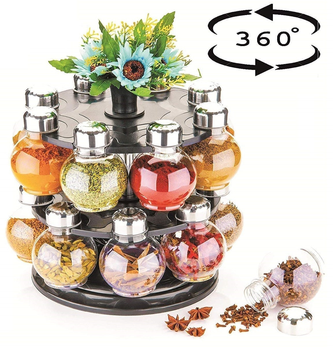 Spice Rack Round 16 Piece Set