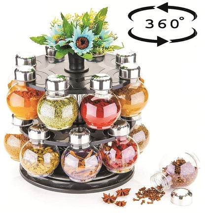Spice Rack Round 16 Piece Set