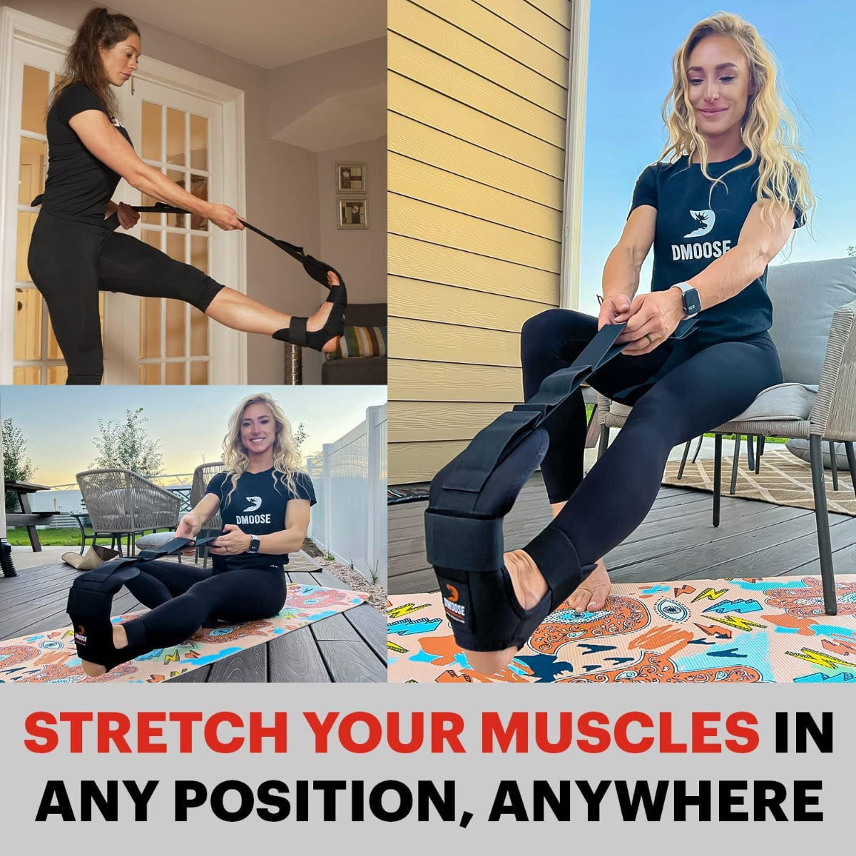 Foot and Calf Stretching Strap with Foot Cradle