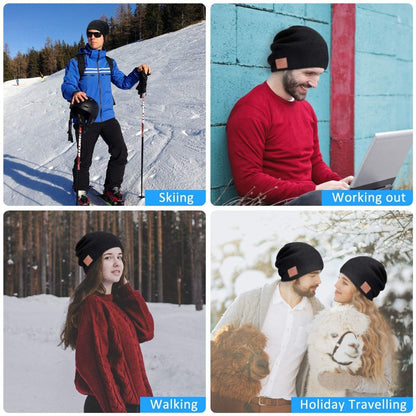 Wireless BT Earmuffs Woolen Hat