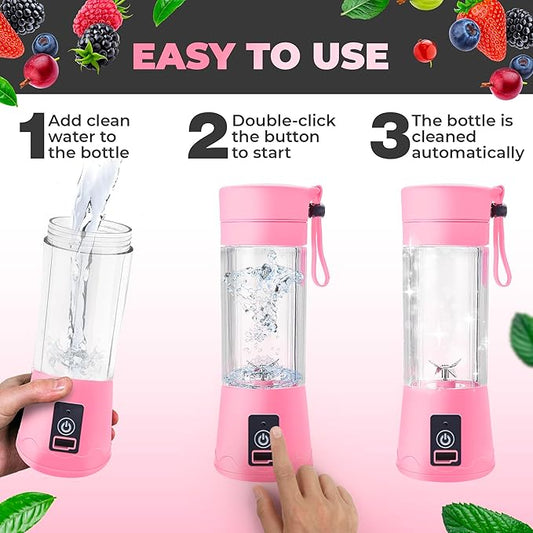 Electric USB Juicer Blender - Pink