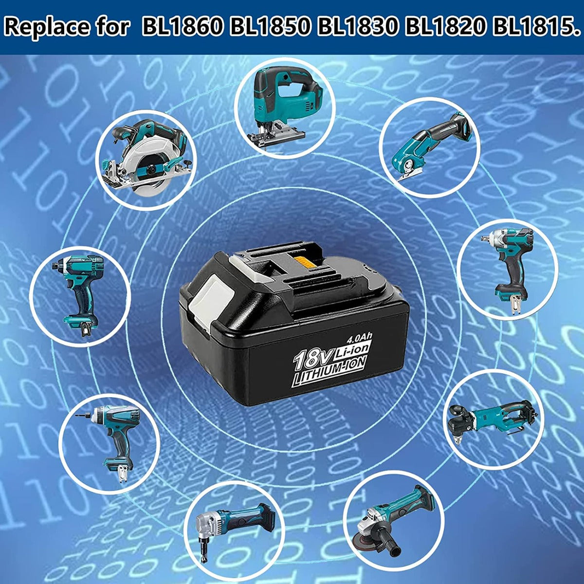 18V 4.0Ah Li-ion Replacement battery