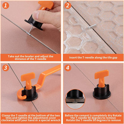 50 Pieces Tile Leveler Kit