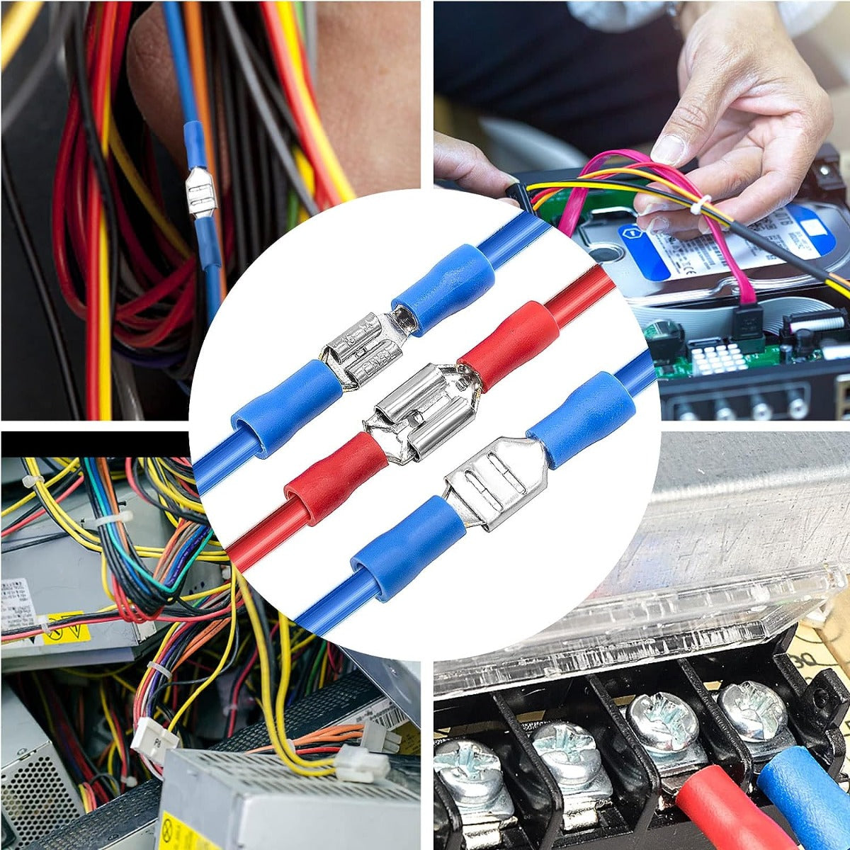 280pcs Box Assorted Spade Terminals Insulated Cable Connector